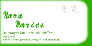 nora marics business card